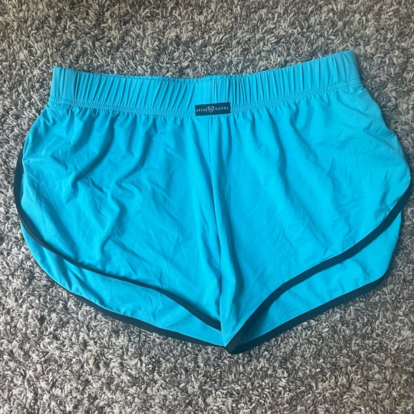 Mens Small Gregg Homme Yoga Splits Shorts; NWT, Aqua - Picture 5 of 9